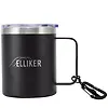 Elliker Malton Vacuum Insulated Camp Travel 12oz Mug - Black Colour thumbnail