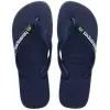 Havaianas Unisex Brasil Logo Flip Flops - Navy Blue Colour thumbnail