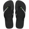 Havaianas Unisex Brasil Logo Flip Flops - Black/Black Colour thumbnail