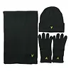 Lyle & Scott Men's Checked Scarf And Beanie Gift Set - Argyle Teal Colour thumbnail