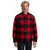 Woolrich Men's Recycled Italian Wool Blend Padded Alaskan Check Overshirt - Red Buffalo Colour thumbnail