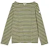 Joules Women's Harbour Long Sleeve Top - Green Stripe Colour thumbnail