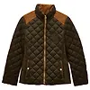 Joules Women's Braemar Luxe Showerproof Diamond Quilted Coat - Khaki Green Colour thumbnail