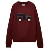 Joules Men's 4x4 Intarsia Crew Neck Jumper - Burgundy Red Colour thumbnail