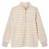 Joules Women's Southwold Button Down Striped Sweatshirt - Oatmarl Colour thumbnail