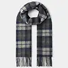 Hackett Men's Cashmere-Wool Logo Plaid Scarf - Granite Grey Tartan Colour thumbnail
