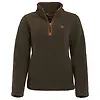 Holland Cooper Women's Country Fleece Quarter Zip - Khaki Borg Colour thumbnail