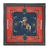 Holland Cooper Women's Regal Horse Silk Scarf - Ink Navy Neroli Colour thumbnail