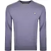 Lyle & Scott Men's Premium Lambswool Crew Neck Jumper - Factory Blue Colour thumbnail