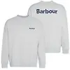 Barbour Men's Brushed Nicholas Oversized Crew Neck Jumper - Grey Marl Colour thumbnail