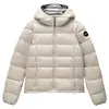 Napapijri Women's Aerons Rise Hooded Puffer Jacket - Beige Silver Colour thumbnail