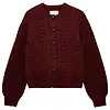 Joules Women's Rafferty Cable Knit Cardigan - Wine Colour thumbnail