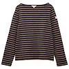 Joules Women's Harbour Boat Neck Long Sleeve Breton Stripe Top - Navy & Tan Colour thumbnail