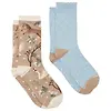 Joules Women's Everyday Socks 2 Pack - UK 4-8 - Tan Fairisle Colour thumbnail