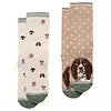 Joules Women's Everyday Cotton Blend Socks 2 Pack UK 4-8 - Neutral Spaniel Colour thumbnail