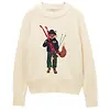 Joules Women's Jonty Fox Cotton Blend Crew Neck Knitted Jumper - Skiing Cream Colour thumbnail
