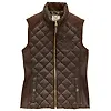 Joules Women's Braemar Luxe Showerproof Diamond Quilted Gilet - Chocolate Brown Colour thumbnail