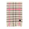 Joules Women's Langtree Scarf - Pink / Grey Gingham Colour thumbnail
