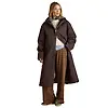 Joules Women's Coverall Oversized Fleece Lined Waterproof Coat - Chocolate Brown Colour thumbnail