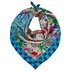 Joules Women's Bloomfield Square 100% Silk Scarf - Amalfi Scene Colour thumbnail