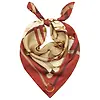 Joules Women's Bloomfield Silk Square Scarf - Burnt Orange Bridle Colour thumbnail