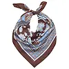 Joules Women's Bloomfield Silk Square Scarf - Blue / Brown Floral Colour thumbnail