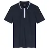 Paul Smith Men's Zip-Neck Polo Shirt With Contrast Tipping - Navy Colour thumbnail