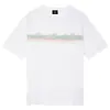 PS By Paul Smith Men's 'Desert Stripe' Print T-Shirt - White Colour thumbnail