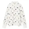 Joules Women's Eleanor Tomlinson Jersey Shirt - Cream Dogs Colour thumbnail