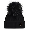 Holland Cooper Sloane Cable Bobble Hat - Black Colour thumbnail