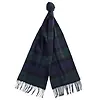 Barbour New Check Tartan Scarf - Lambswool & Cashmere Mix - Black Watch Colour thumbnail