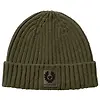 Belstaff Men's Lambswool Watch Beanie Hat - Khaki Green Colour thumbnail