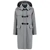 Barbour Women's Melody Wool Duffle Coat - Light Grey Marl/Onyx Tartan Colour thumbnail