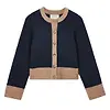 Joules Women's Nora Knitted Cardigan - Navy/Tan Colour thumbnail