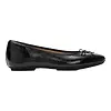 FitFlop Women's Delicato Bow Textured Patent-Leather Ballet Flats - Black Colour thumbnail