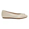 FitFlop Women's Delicato Bow Textured Patent-Leather Ballet Flats - Hazy Taupe Colour thumbnail