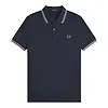 Fred Perry Men's M3600 Twin Tipped Shirt - Dark Airforce / Ecru / Seagrass Colour thumbnail