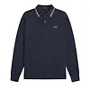 Fred Perry Men's M3636 LS Twin Tipped Shirt - Dark Airforce / Ecru / Seagrass Colour thumbnail