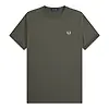 Fred Perry Men's Ringer T-Shirt - Field Green Colour thumbnail