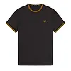 Fred Perry Men's Twin Tipped T-Shirt - Anchor Grey / Golden Colour thumbnail
