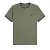 Fred Perry Men's Twin Tipped T-Shirt - Laurel Wreath Green / Black Colour thumbnail