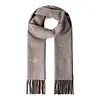 Hackett Men's Wool-Cashmere Twill Scarf - Made In Italy - Taupe Beige Colour thumbnail