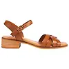 Penelope Chilvers Women's Heeled Shepherdess Leather Sandals - Tan Colour thumbnail