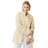 Hunter Unisex Downpour Izzy Pu Hooded Jacket - Gravel Colour thumbnail