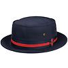 Stetson Classic Band Pork Pie Cloth Hat - Dark Navy Colour thumbnail