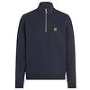 Belstaff Men's Cotton Fleece Quarter Zip Sweatshirt - Dark Ink Colour thumbnail