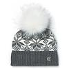 Holland Cooper Beatrice Beanie Bobble Hat - Grey Marl Cream Colour thumbnail