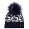 Holland Cooper Beatrice Beanie Bobble Hat - Ink Navy Cream Colour thumbnail