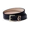 Holland Cooper Women's HC Slim Logo Belt - Black Colour thumbnail