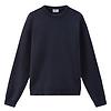 Woolrich Men's Logo Script Cotton Fleece Crewneck - Melton Blue Colour thumbnail